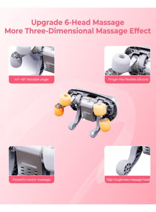 Professional 6D Shiatsu Neck and Back Massager with Soothing Heat – Deep Tissue Kneading Massage for Shoulders, Waist, and Legs – Portable Pain Relief Device for Home & Office - Image 3